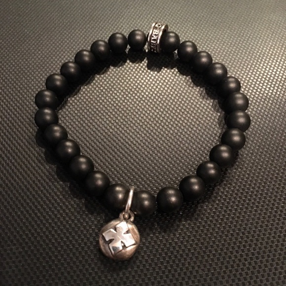 King Baby Studio Onyx Bead .925 Bracelet 8mm - Picture 1 of 4
